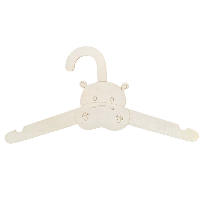 Baby Clothing Hanging Rack - ABJI-20PCS Sevimli Ahşap Elbise Askısı Duvara