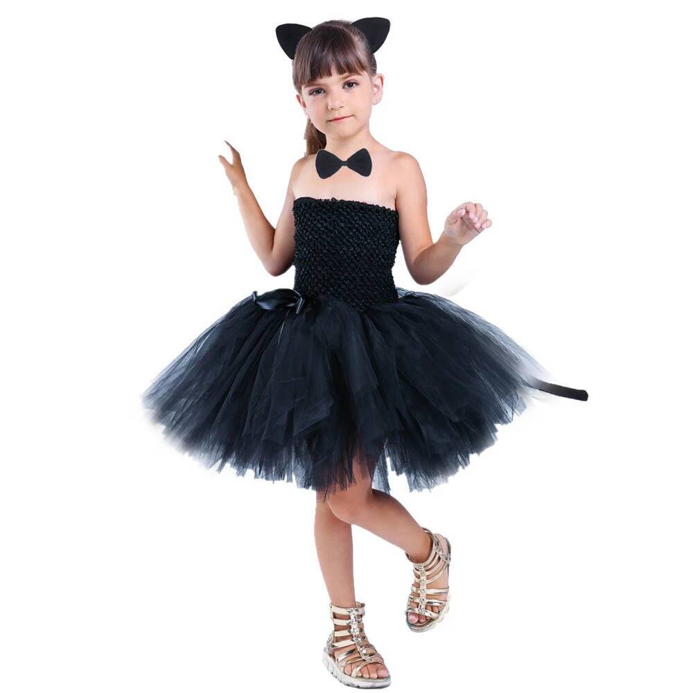 Baby Clothing Dresser - Sevimli Siyah Kedi Tutu Elbise Bebek