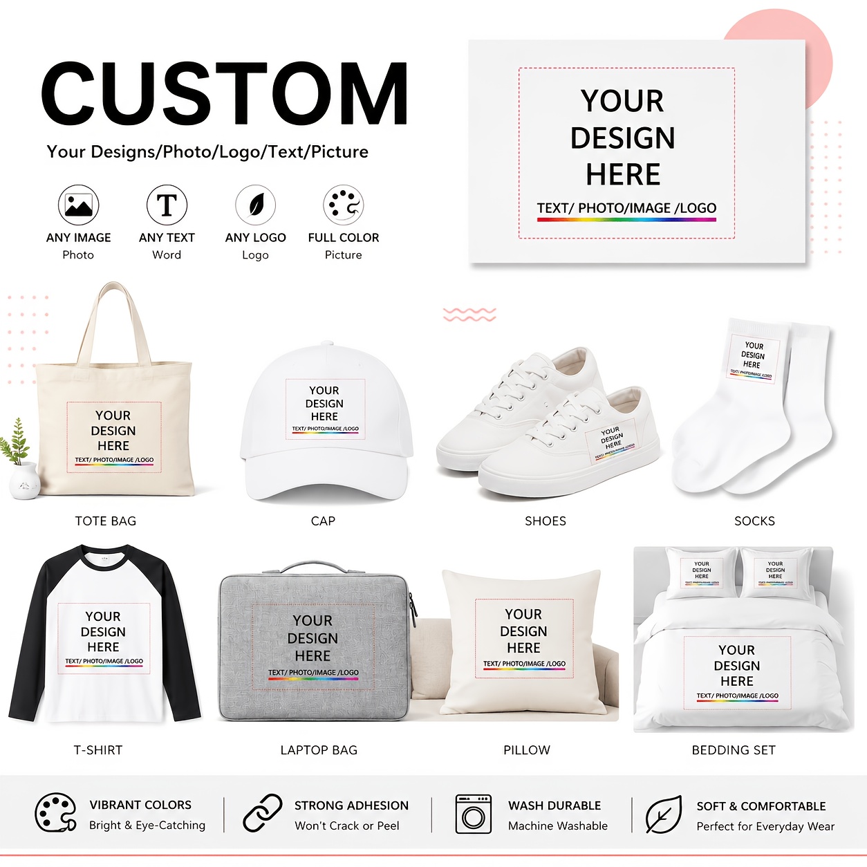 6 adet özel DTF ısı transferi, - Baby Clothing Usa incelemesi ve fiyatı