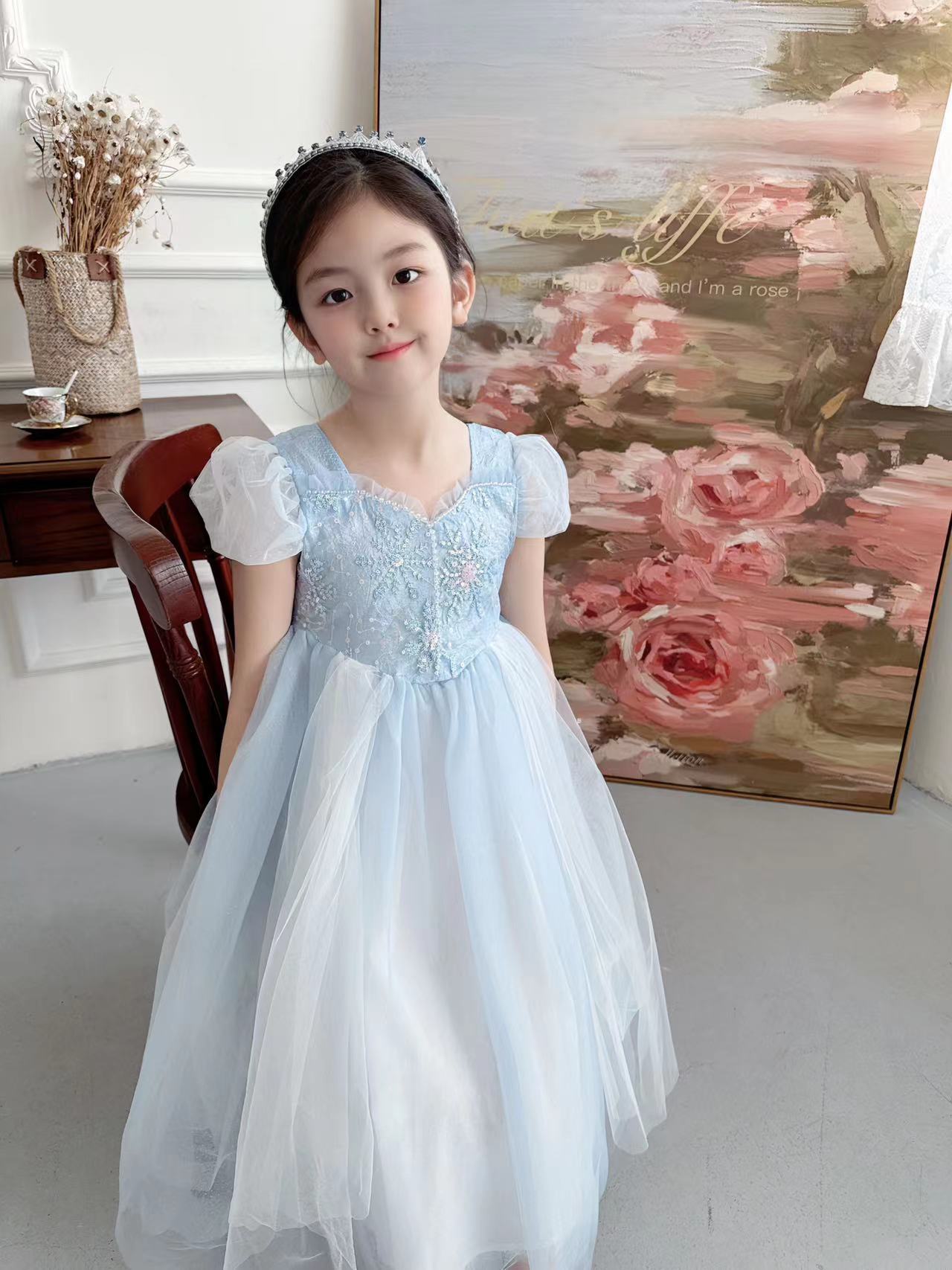 Işlemeli Elsa kız elbise çocuk - Baby Clothing Dresser incelemesi ve fiyatı